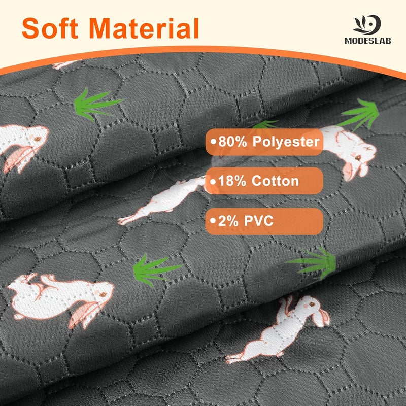 MODESLAB 2-Pack Guinea Pig Cage Liner, 16in x 30in Fast Absorption Washable Bedding Pee Pads for Dogs Puppy Rabbit Small Animal Cage Mat, Leakproof & Non-Slip - Image 3